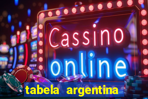 tabela argentina torneo betano